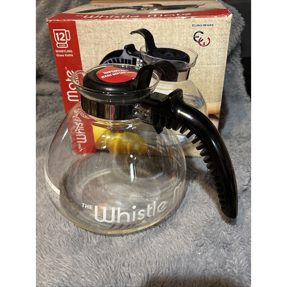 TEA LOVERS UNITE! The Whistle Mate Kettle- glass 12 cup